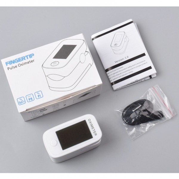 Finger Pulse Oximeter Portable Blood Oxygen Saturation Monitor with There Colors Screen