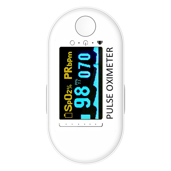 Finger Pulse Oximeter Portable Blood Oxygen Saturation Monitor with Black and White