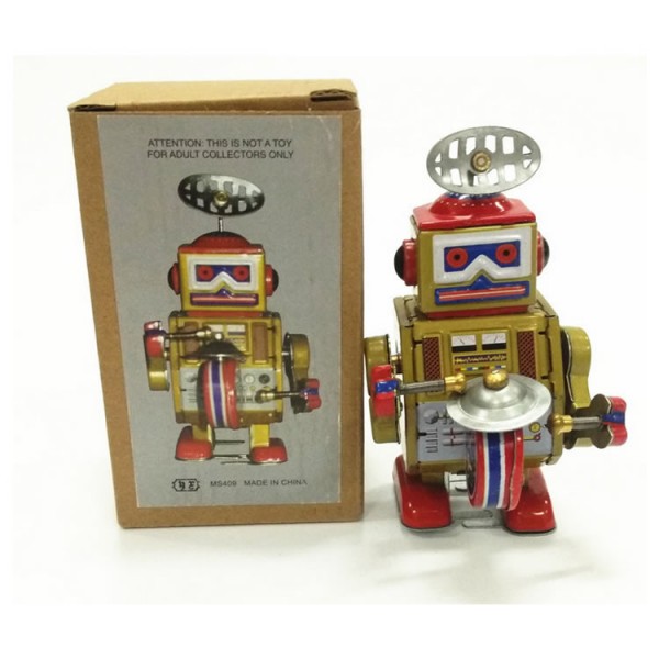 Robot Drummer Wind Up Tin Toy