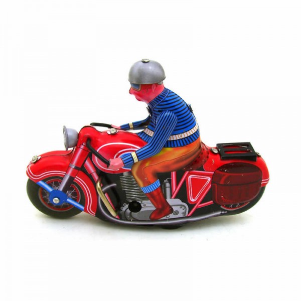 Vintage Motorcycle Wind Up Tin Toy