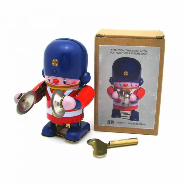 Small Cymbals Soldier Wind Up Tin Toy