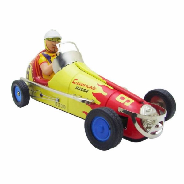 Vintage Car Racer Wind Up Tin Toy