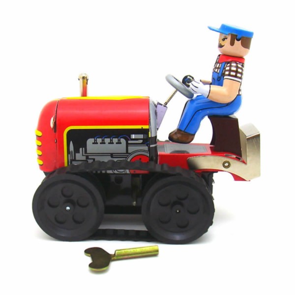 Old-fashioned Tractor Wind Up Tin Toy