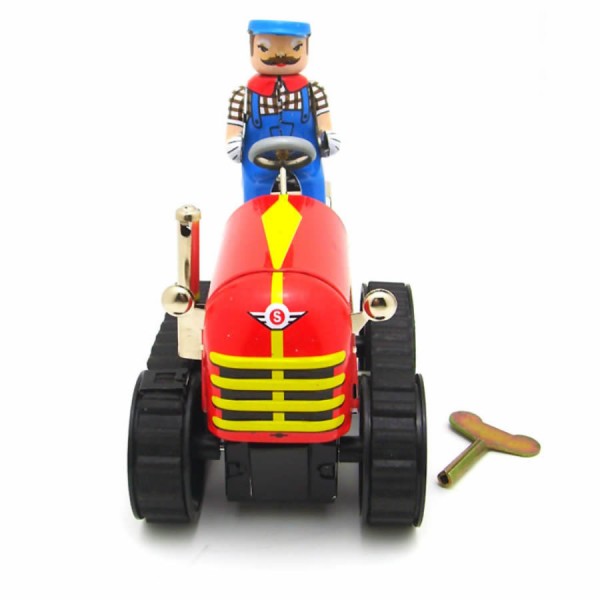 Old-fashioned Tractor Wind Up Tin Toy