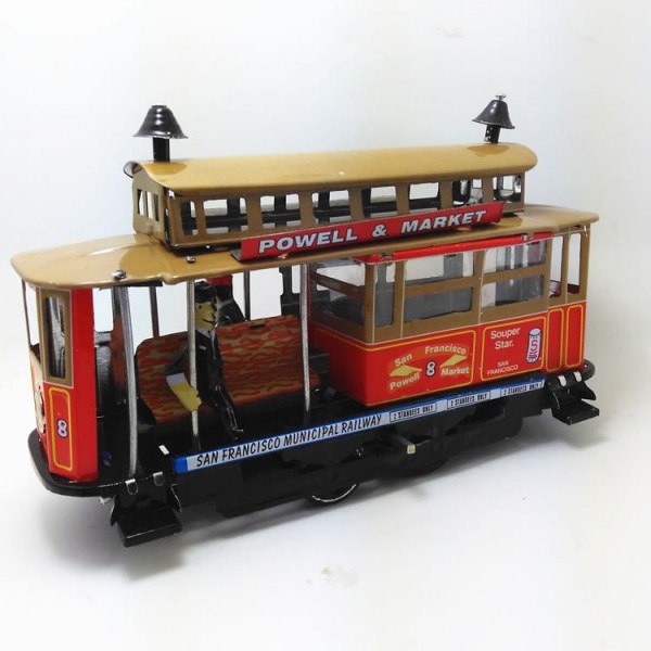 Vintage Tramcar Wind Up Tin Toy