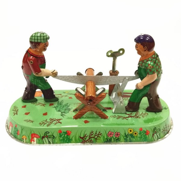 Woodcutter Wind Up Tin Toy