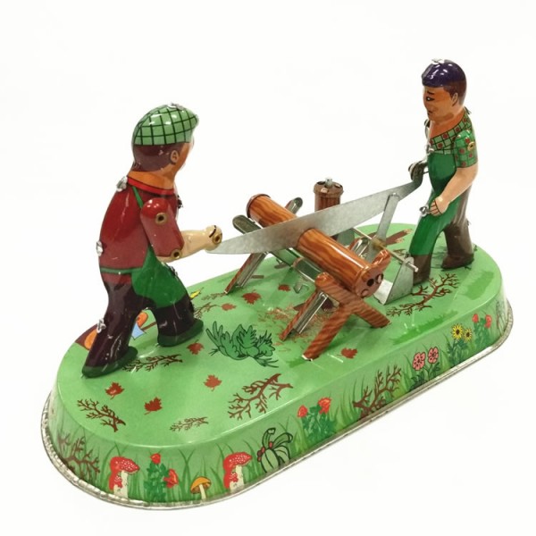 Woodcutter Wind Up Tin Toy