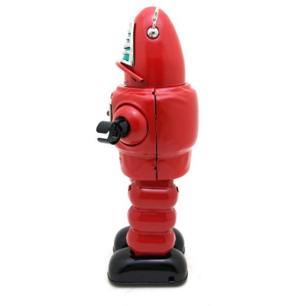 Robot 1950s Classic Wind Up Toy Robot, Red