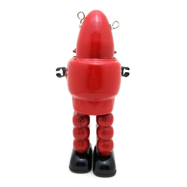 Robot 1950s Classic Wind Up Toy Robot, Red