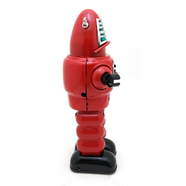 Robot 1950s Classic Wind Up Toy Robot, Red