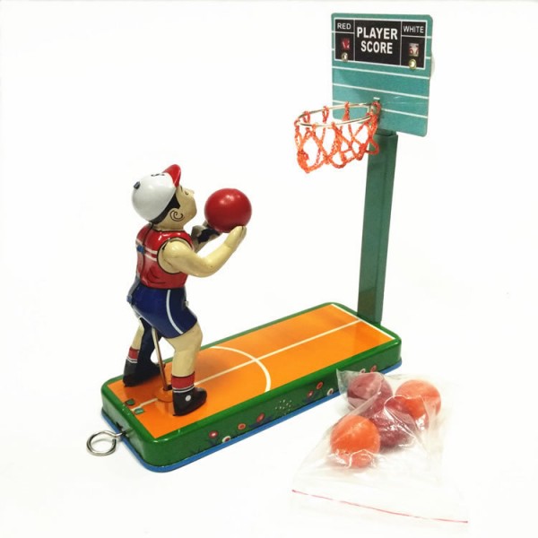 Shoot Basketball Tin Toy