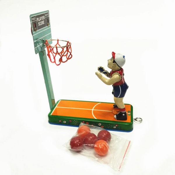 Shoot Basketball Tin Toy