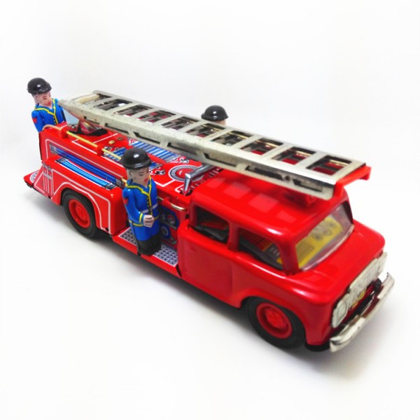 Fire Truck Wind Up Tin Toy