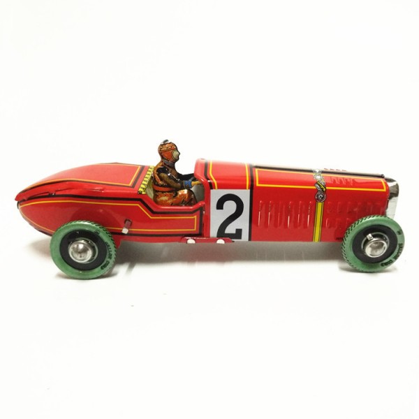 Vintage Race Wind Up Tin Toy