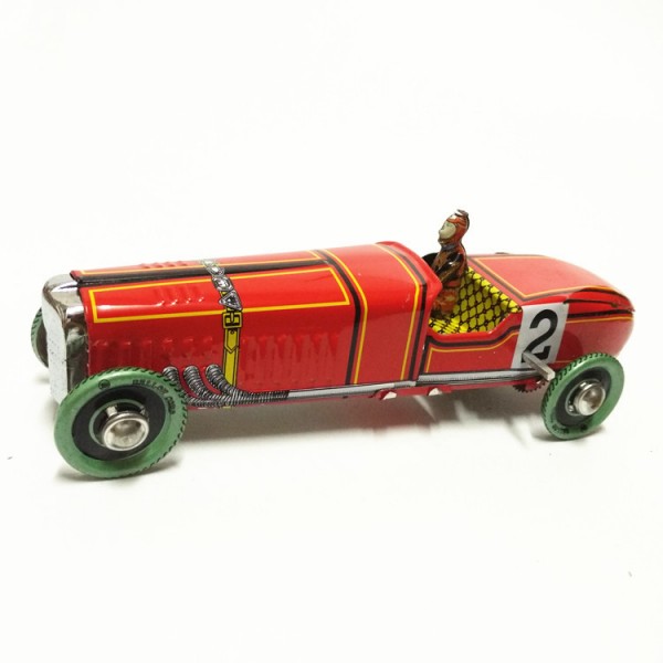 Vintage Race Wind Up Tin Toy