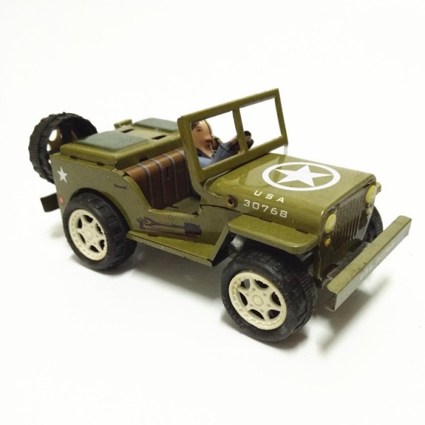 Willys Jeep Wind Up Tin Toy