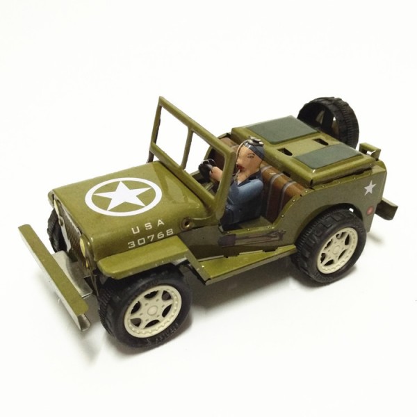 Willys Jeep Wind Up Tin Toy