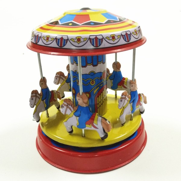 Merry Go Round Wind Up Toy Carrousel Tin Toy