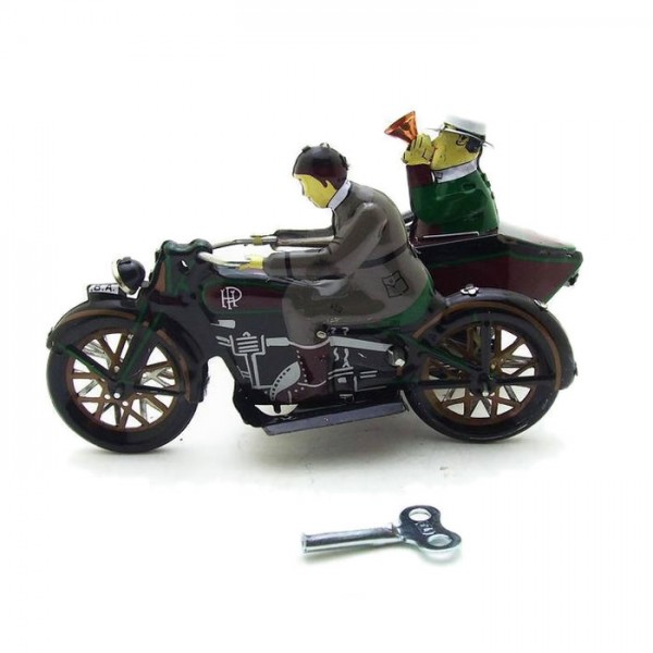 Vintage Motor Tricycle Wind Up Tin Toy