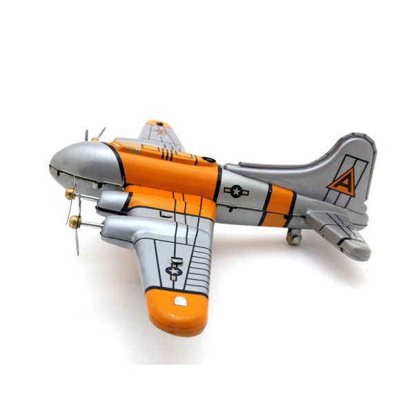 Air Force Flying Fortress Wind Up Tin Toy