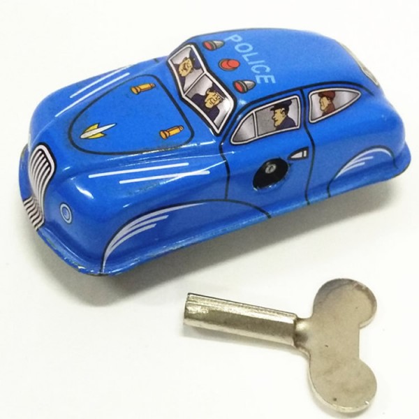 Mini Police Car Wind Up Tin Toy