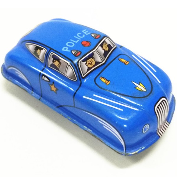 Mini Police Car Wind Up Tin Toy