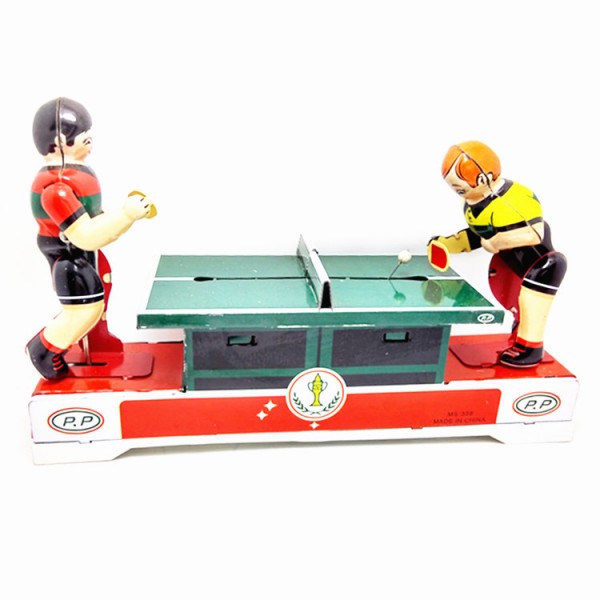 Play Table Tennis Wind Up Tin Toy
