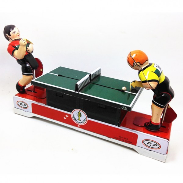 Play Table Tennis Wind Up Tin Toy