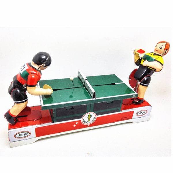 Play Table Tennis Wind Up Tin Toy