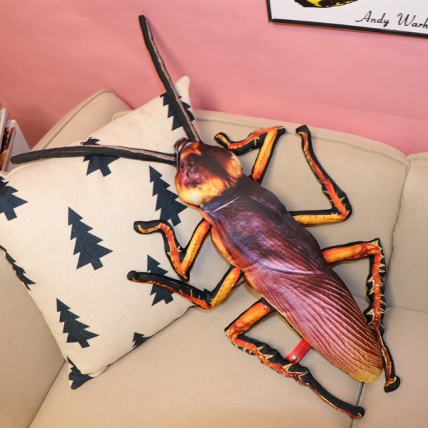 Roach Plush Toy Hexapod Cockroach Plush Pillow, Small