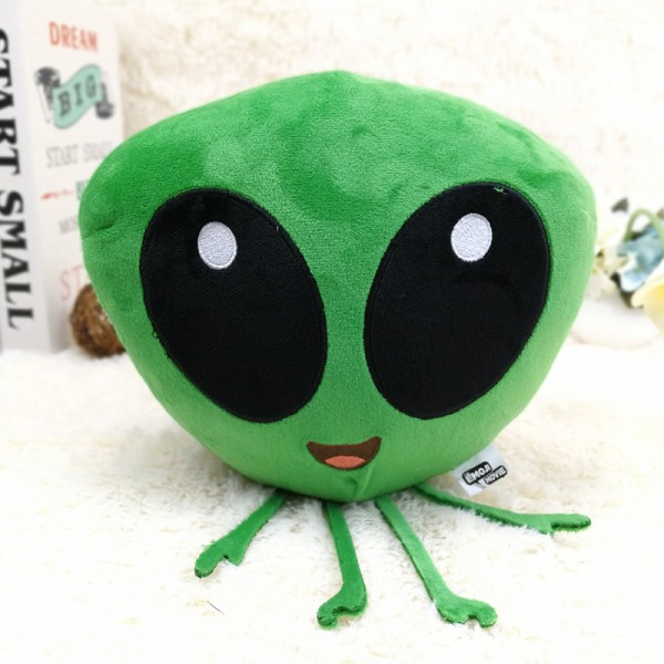 Green Alien Plush Toy, Big Eyes Alien Soft Cotton Plush Pillow, 13 x 9.8 Inch (33 x 25 cm)