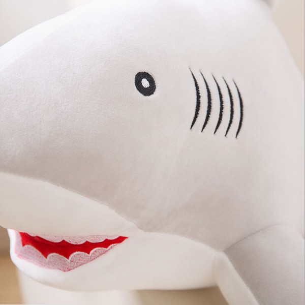 Grey Shark Plush Toy, Sea Animal Soft Cotton Plush Pillow, 21.6 Inch (55 cm)