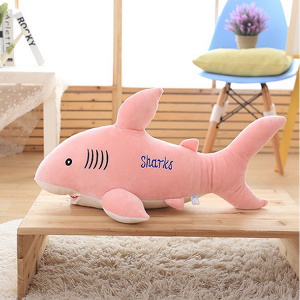 Pink Shark Plush Toy, Sea Animal Soft Cotton Plush Pillow, 21.6 Inch (55 cm)