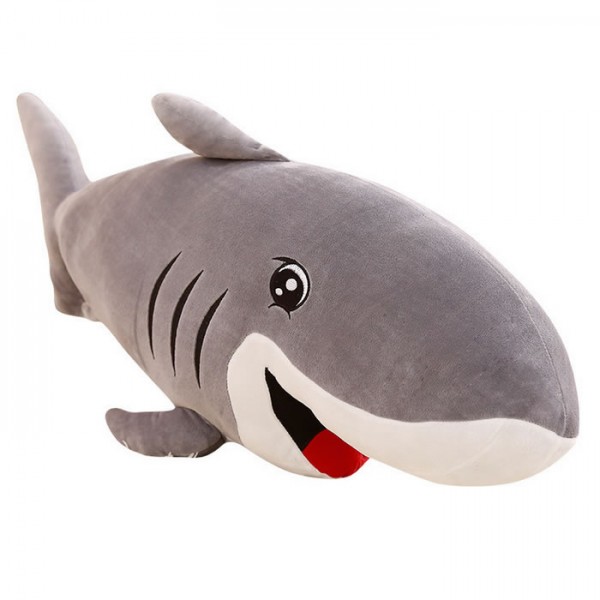 Lovly Shark Plush Toy, Sea Animal Soft Cotton Plush Pillow, 19.6 Inch (50 cm) Small, Grey Color