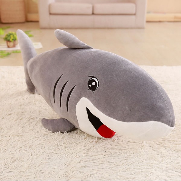 Lovly Shark Plush Toy, Sea Animal Soft Cotton Plush Pillow, 19.6 Inch (50 cm) Small, Grey Color