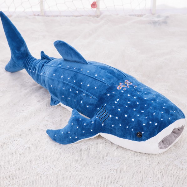 Blue Whale Plush Toy, Sea Animal Soft Cotton Whale Plush Pillow, 29.5 Inch (75 cm) Medium