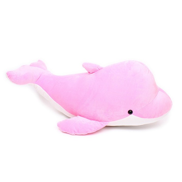 Dolphin Plush Toy, Sea Animal Soft Cotton Dolphin Plush Pillow, 19.6 Inch (50 cm), Pink