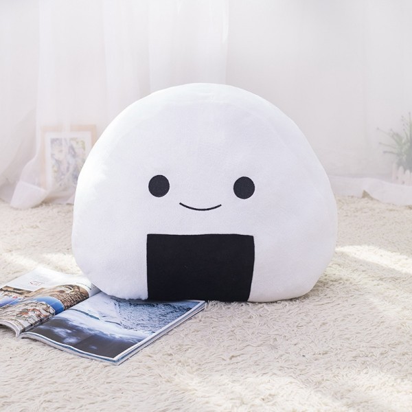 Rice Ball Plush Toy, Soft Cotton Rice Ball Plush Pillow, 11.8 x 4.3 x 10.2 Inch (30 x 11 x 26 cm), Small