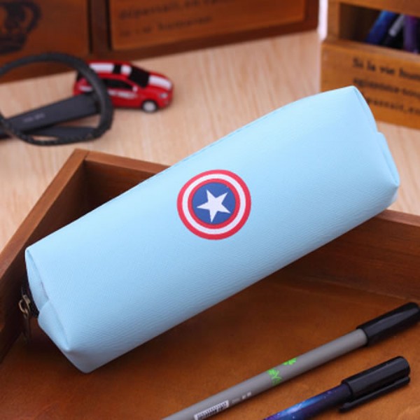 Hero series captain america pencil case 7"x2.7", blue