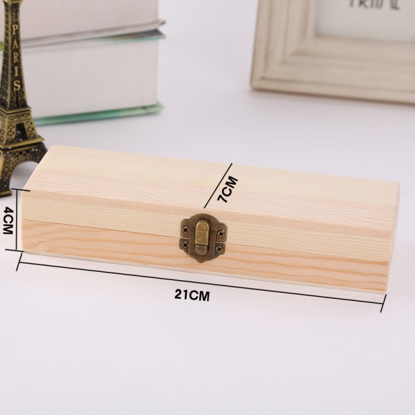 Natural Wooden Pencil Case Simple Storage Box