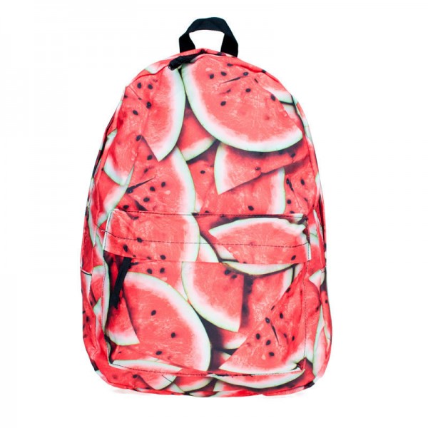 3D Pattern Watermelon Backpack, Travel Backpack In Summer, Comfortable Casual Daypack