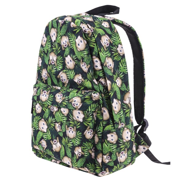 Monkeys Pattern Backpack, Daily Use Pattern Backpack, Comfortable Casual Daypack