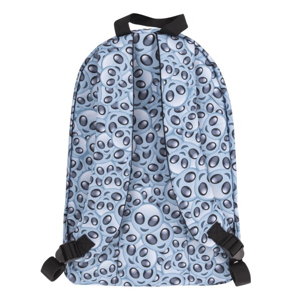 Aliens Pattern Backpack, Daily Use Pattern Backpack, Comfortable Casual Daypack