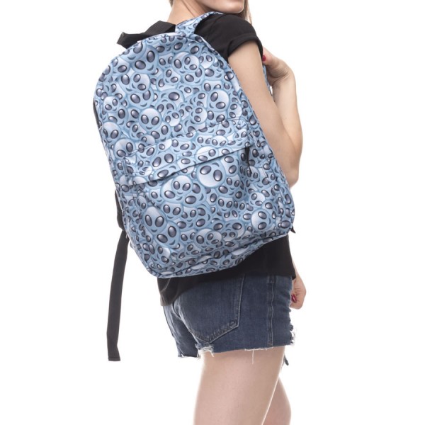 Aliens Pattern Backpack, Daily Use Pattern Backpack, Comfortable Casual Daypack