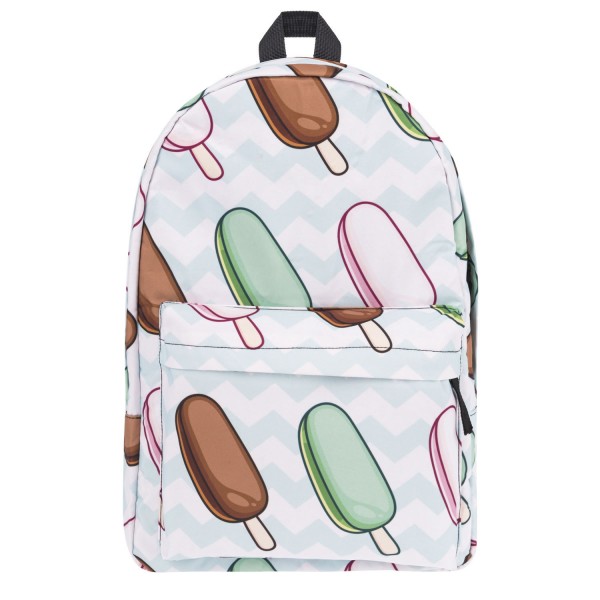 Popsicle Pattern Backpack, Daily Use Pattern Backpack, Comfortable Casual Daypack