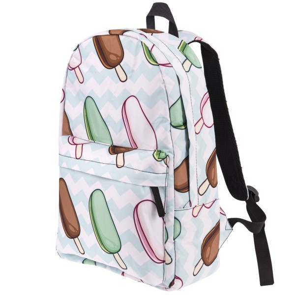 Popsicle Pattern Backpack, Daily Use Pattern Backpack, Comfortable Casual Daypack