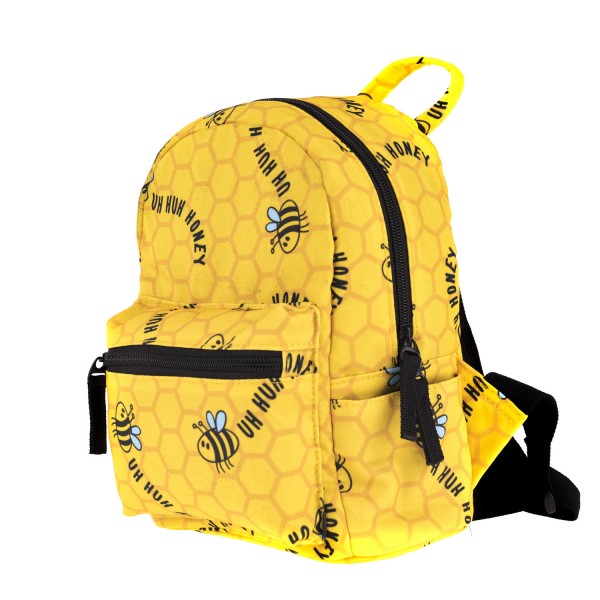 Bee Pattern Mini Backpack, 3D Pattern Daily Use Backpack, Comfortable Casual Daypack For Women and Children