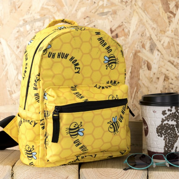 Bee Pattern Mini Backpack, 3D Pattern Daily Use Backpack, Comfortable Casual Daypack For Women and Children