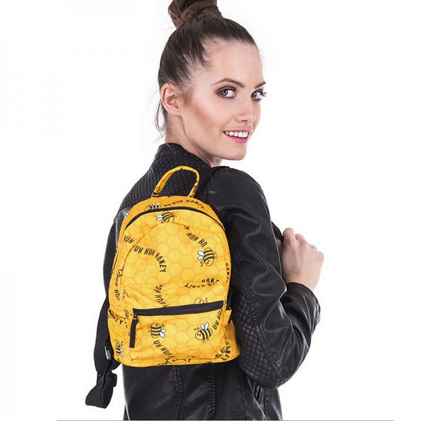 Bee Pattern Mini Backpack, 3D Pattern Daily Use Backpack, Comfortable Casual Daypack For Women and Children