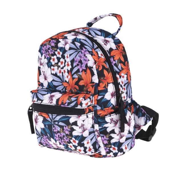 Flowers Pattern Mini Backpack, 3D Pattern Daily Use Backpack, Comfortable Casual Daypack For Women and Children